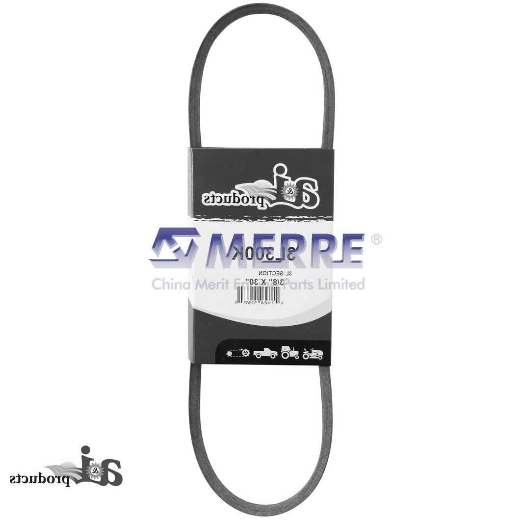 A-3L300K: 3L Section Snow Blower Drive Blue V-Belt, Effective Length 762 mm (30 inch) For John Deere