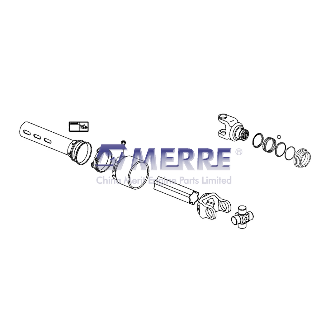 AH234371: U-Joint with Shaft and Shield For John Deere