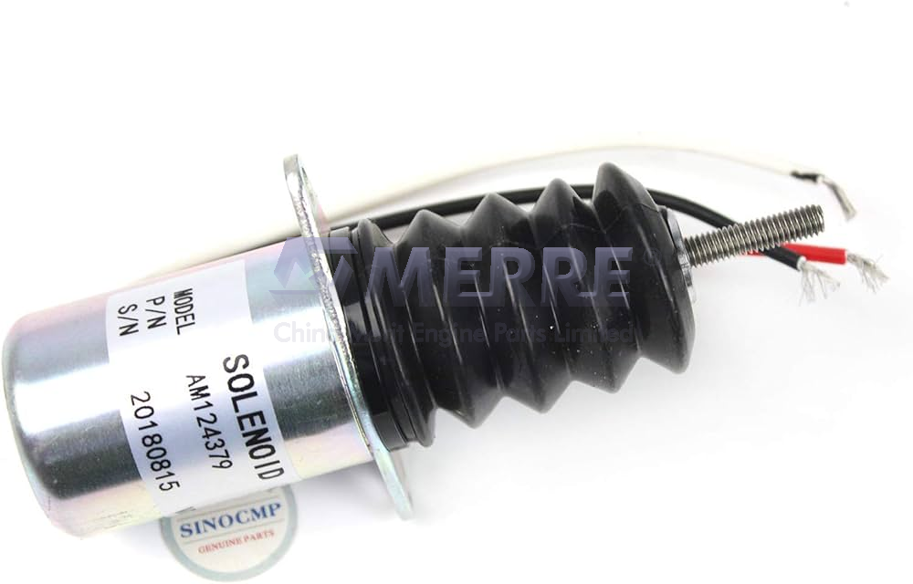 AAM102863 AM103337 Fuel Shut-off Solenoid With 3-wire Connector/For John Deere